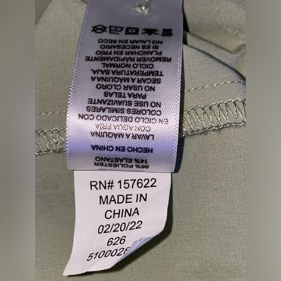 Eddie Bauer Shirt Classic Button Roll Tab‎ Cuff Outdoor Trails Hiking Women L - Picture 7 of 9